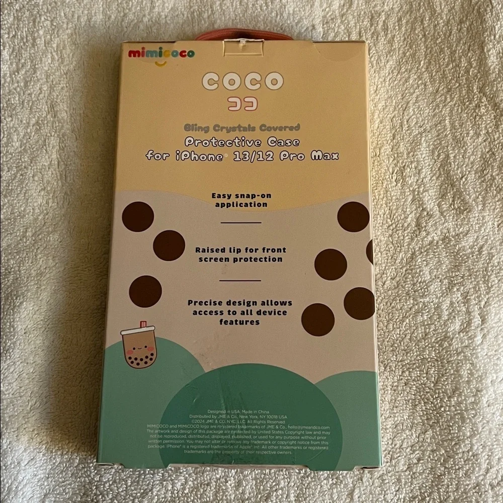 MIMI & COCO Gold and Pink Bling Case for iPhone 13/12 Pro Max